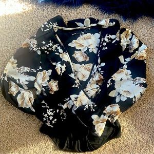 Floral blouse bodysuit.